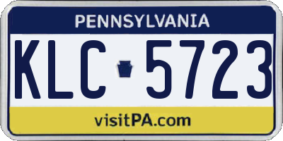 PA license plate KLC5723