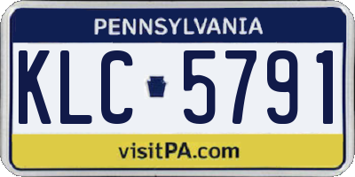 PA license plate KLC5791