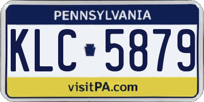 PA license plate KLC5879
