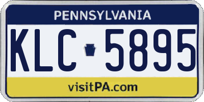 PA license plate KLC5895