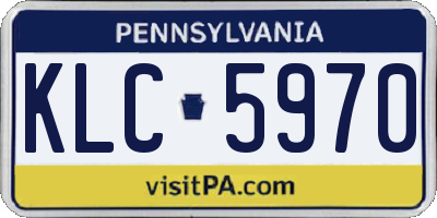 PA license plate KLC5970
