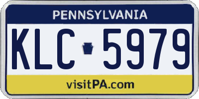 PA license plate KLC5979