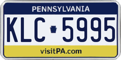 PA license plate KLC5995