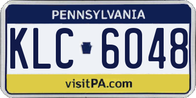 PA license plate KLC6048