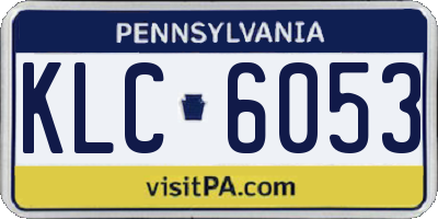 PA license plate KLC6053