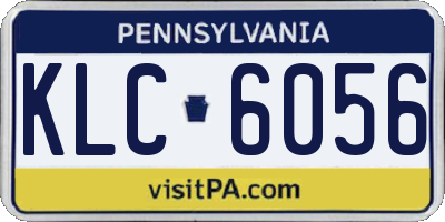 PA license plate KLC6056