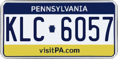 PA license plate KLC6057