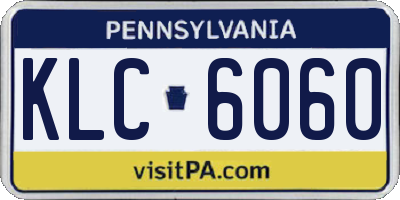 PA license plate KLC6060