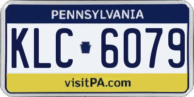 PA license plate KLC6079
