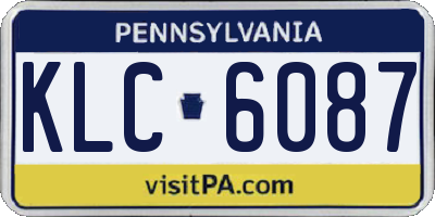 PA license plate KLC6087