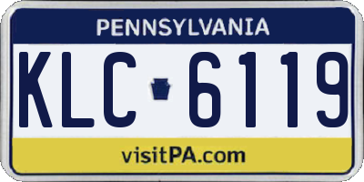 PA license plate KLC6119