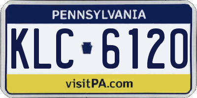 PA license plate KLC6120