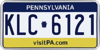 PA license plate KLC6121