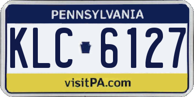 PA license plate KLC6127
