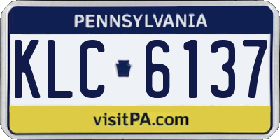 PA license plate KLC6137