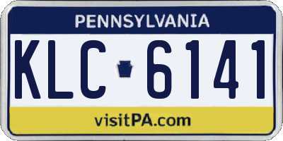 PA license plate KLC6141