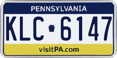 PA license plate KLC6147