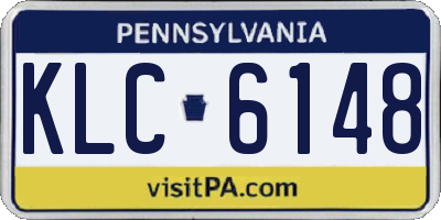 PA license plate KLC6148