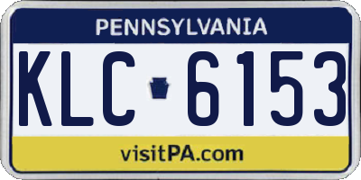 PA license plate KLC6153