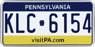 PA license plate KLC6154