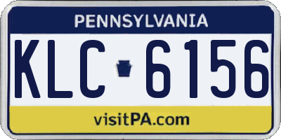 PA license plate KLC6156