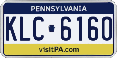 PA license plate KLC6160