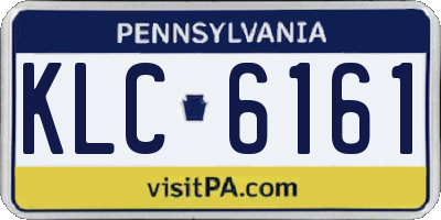 PA license plate KLC6161