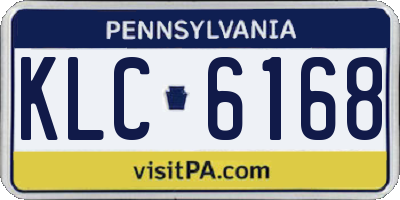 PA license plate KLC6168