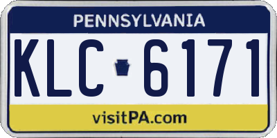 PA license plate KLC6171