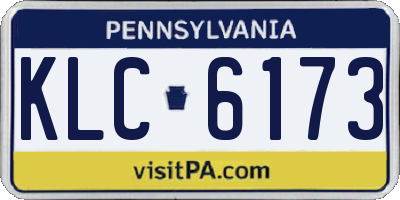 PA license plate KLC6173