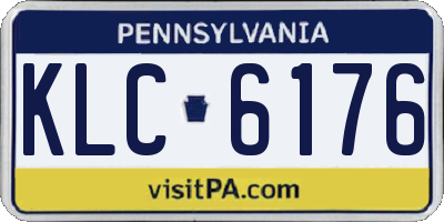 PA license plate KLC6176