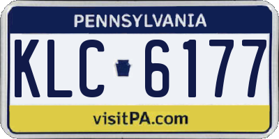 PA license plate KLC6177