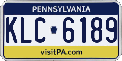 PA license plate KLC6189