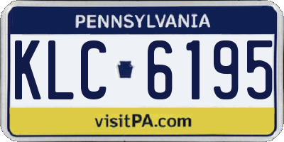 PA license plate KLC6195