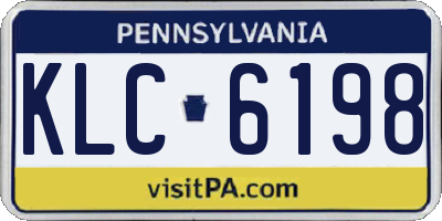 PA license plate KLC6198