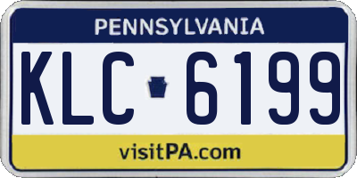 PA license plate KLC6199