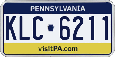 PA license plate KLC6211