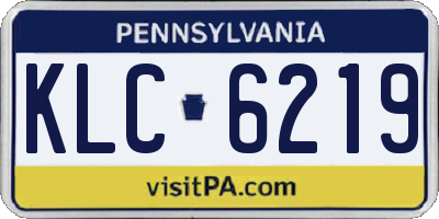 PA license plate KLC6219
