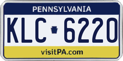 PA license plate KLC6220