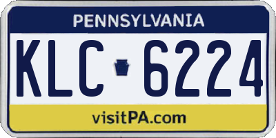 PA license plate KLC6224