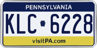 PA license plate KLC6228