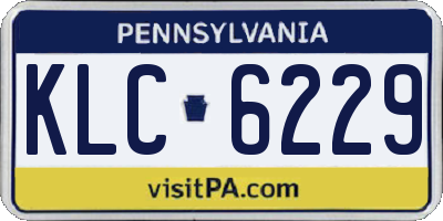 PA license plate KLC6229
