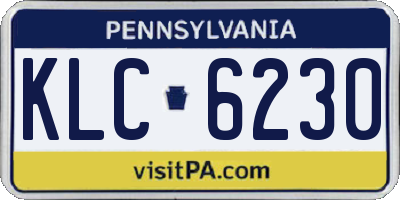 PA license plate KLC6230