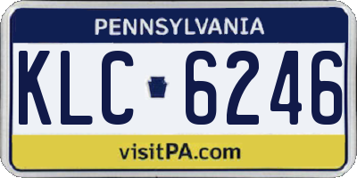 PA license plate KLC6246