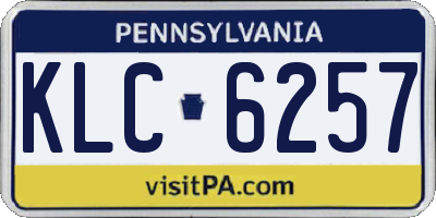 PA license plate KLC6257