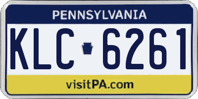 PA license plate KLC6261