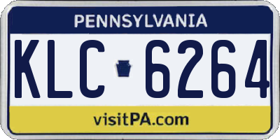 PA license plate KLC6264