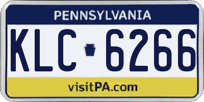 PA license plate KLC6266