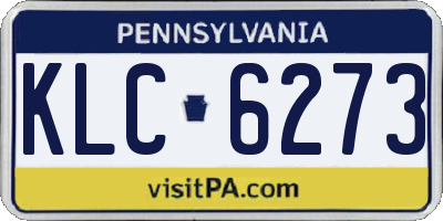 PA license plate KLC6273