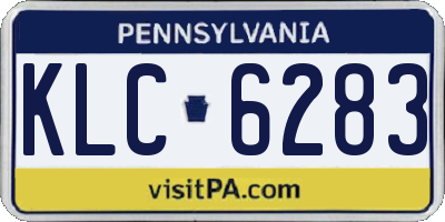 PA license plate KLC6283